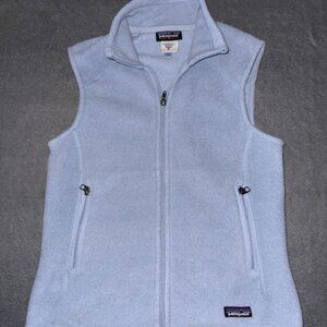 Patagonia Synchilla Fleece Vest Women’s Medium Light Blue Full Zip Outdoor Layer